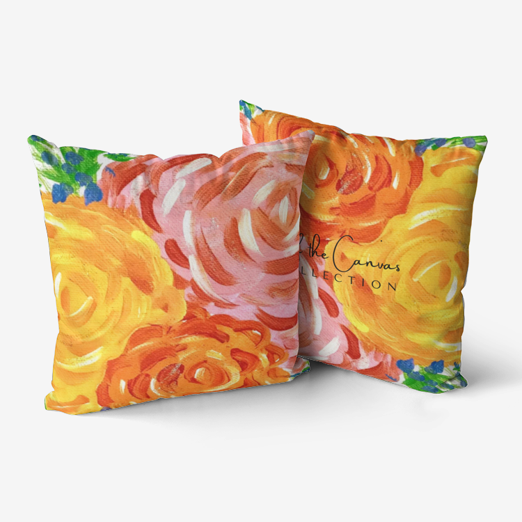 Blossom Hypoallergenic Throw Pillow