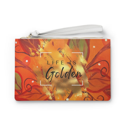 Life is Golden Clutch Bag