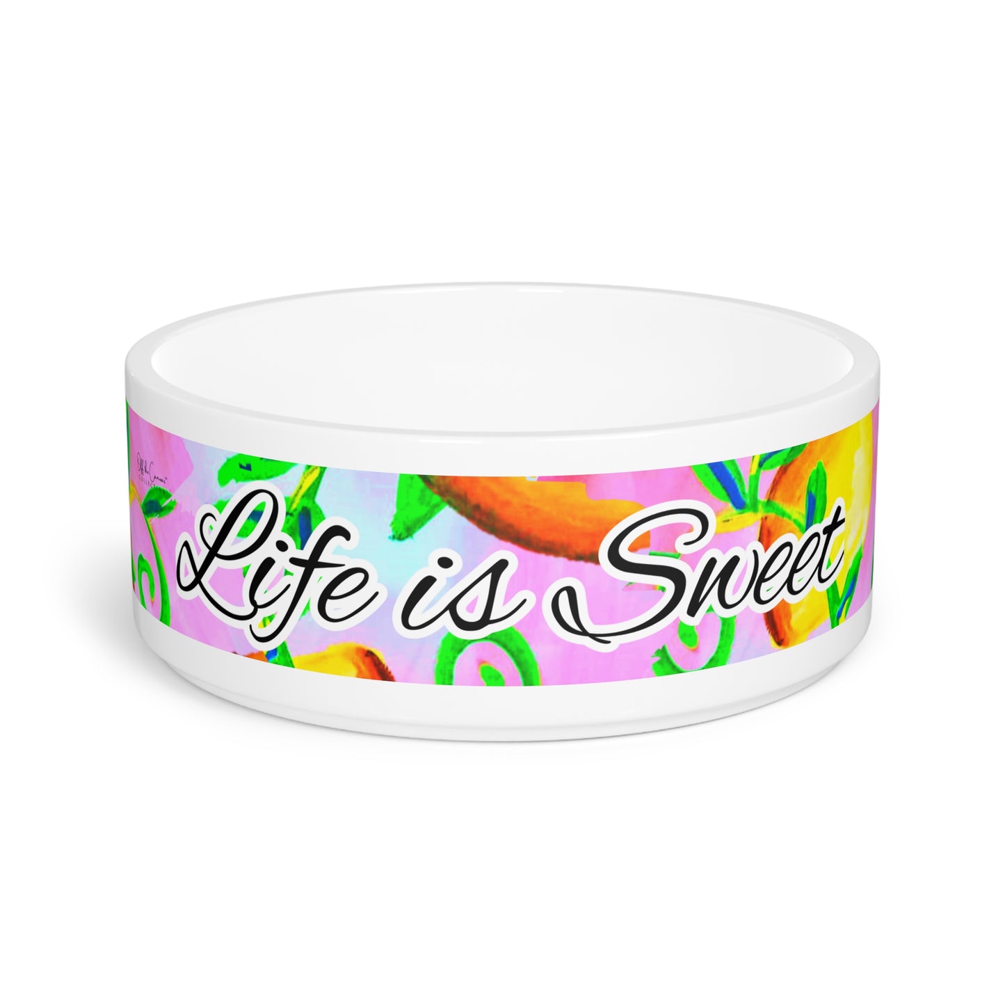 Life is Sweet Ceramic Pet Bowl