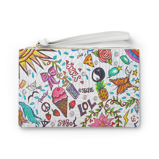 Notebook Doodle Clutch Bag