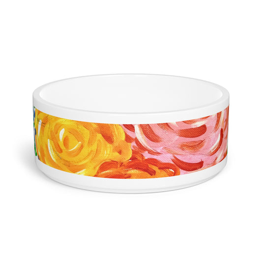 Blossom Ceramic Pet Bowl
