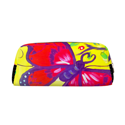 Butterfly Leather Makeup Bag