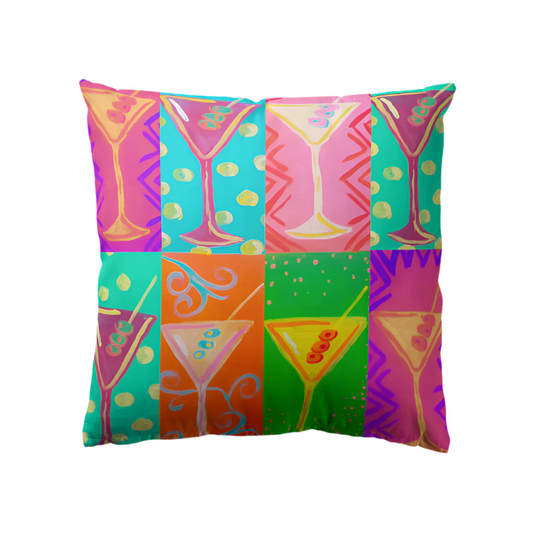 Martini-Martini Throw Pillow