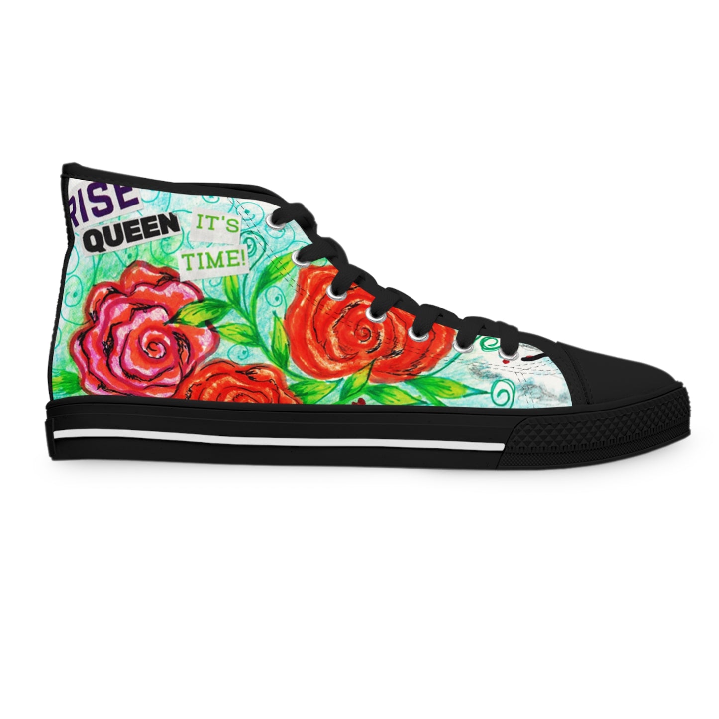 Rise Queen Women's Blk High Top Sneakers