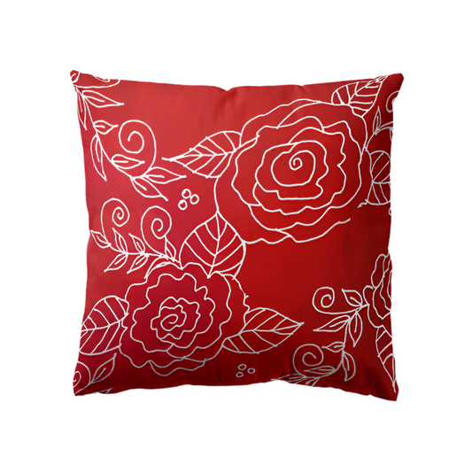 Crimison Rose Throw Pillow