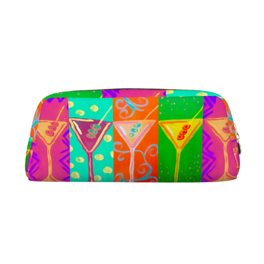 Martini-Martini Leather Makeup Bag