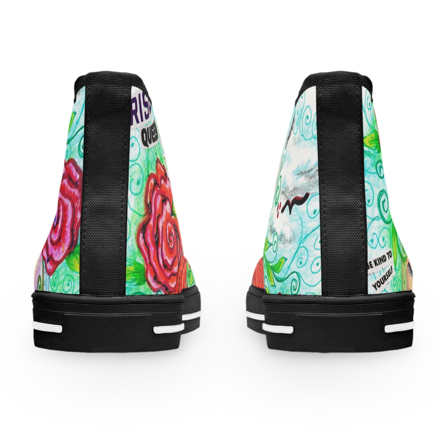 Rise Queen Women's Blk High Top Sneakers