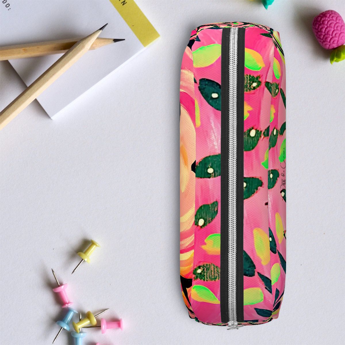 Love Birds Leather Makeup Bag