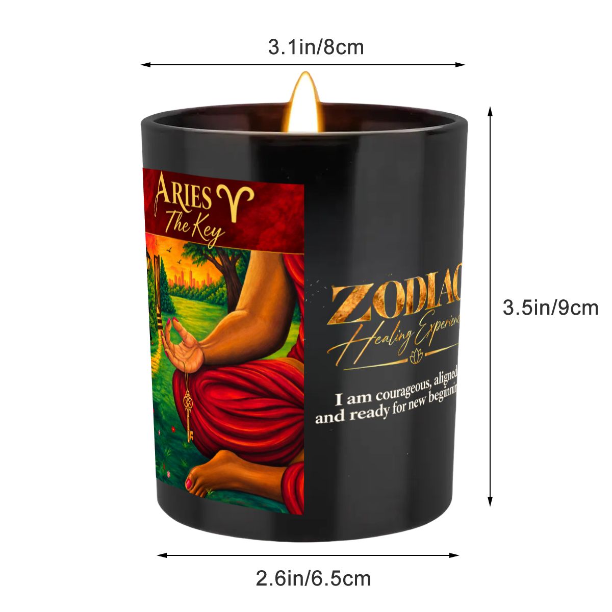 Aries Zodiac Scented Candle (6oz)