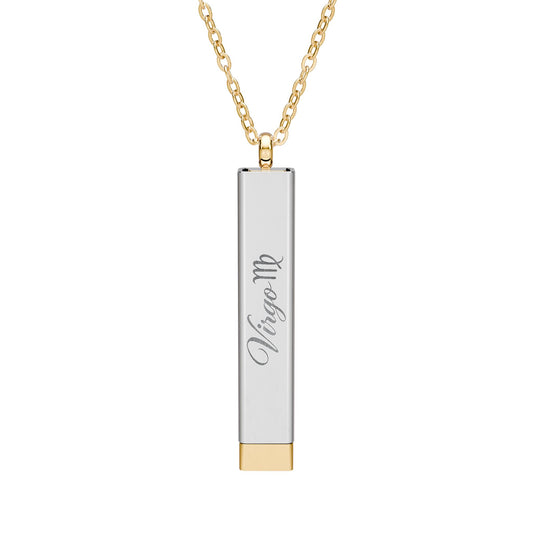 Virgo Hidden Message Sliding Bar Necklace