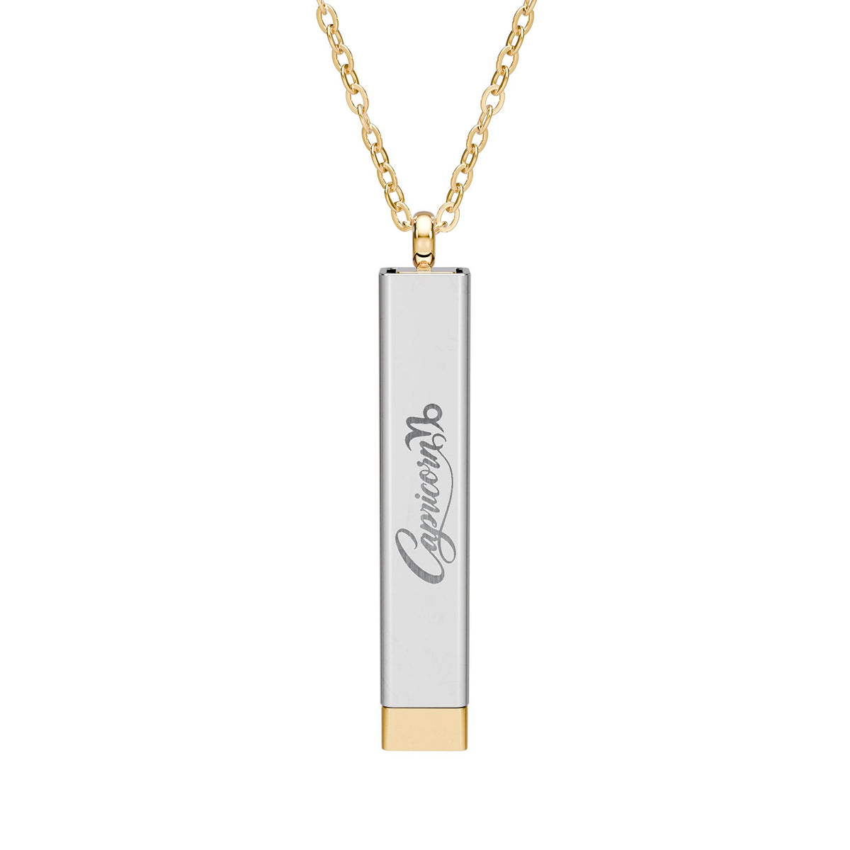 Capricorn Hidden Message Sliding Bar Necklace