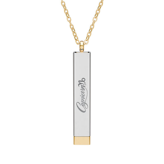 Capricorn Hidden Message Sliding Bar Necklace