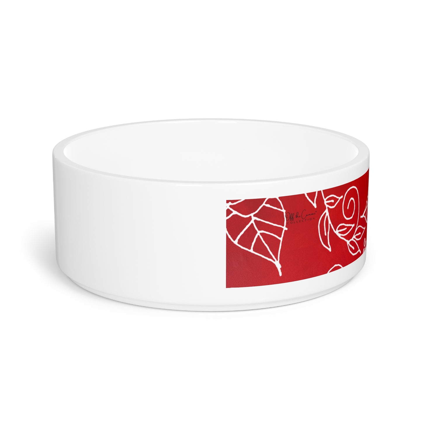 Crimson Rose Ceramic Pet Bowl