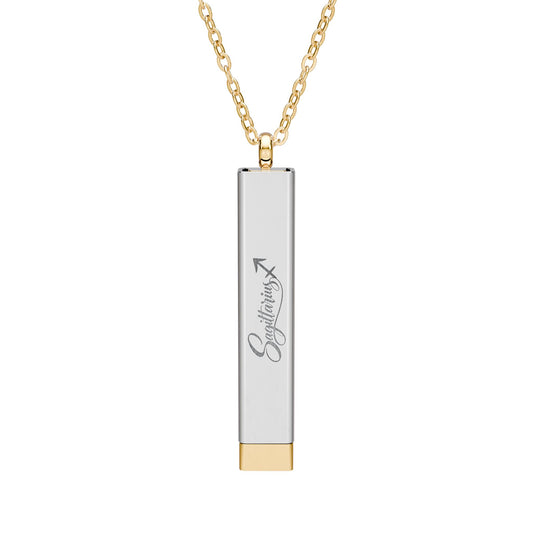 Sagittarius Hidden Message Sliding Bar Necklace