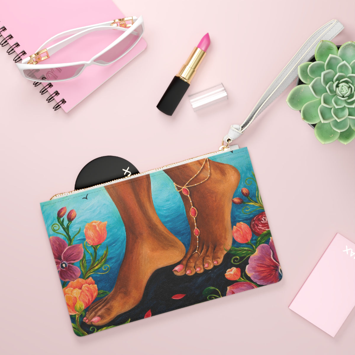 My Steps Are Ordered (Aquarius) Clutch Bag