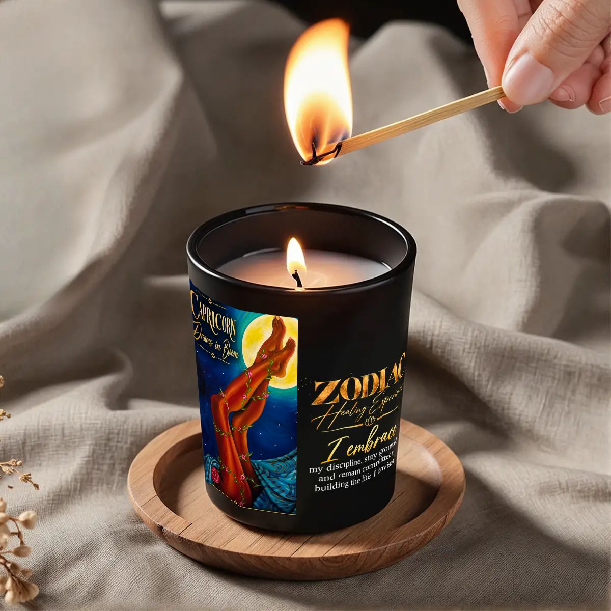 Capricorn Zodiac Scented Candle (6oz)