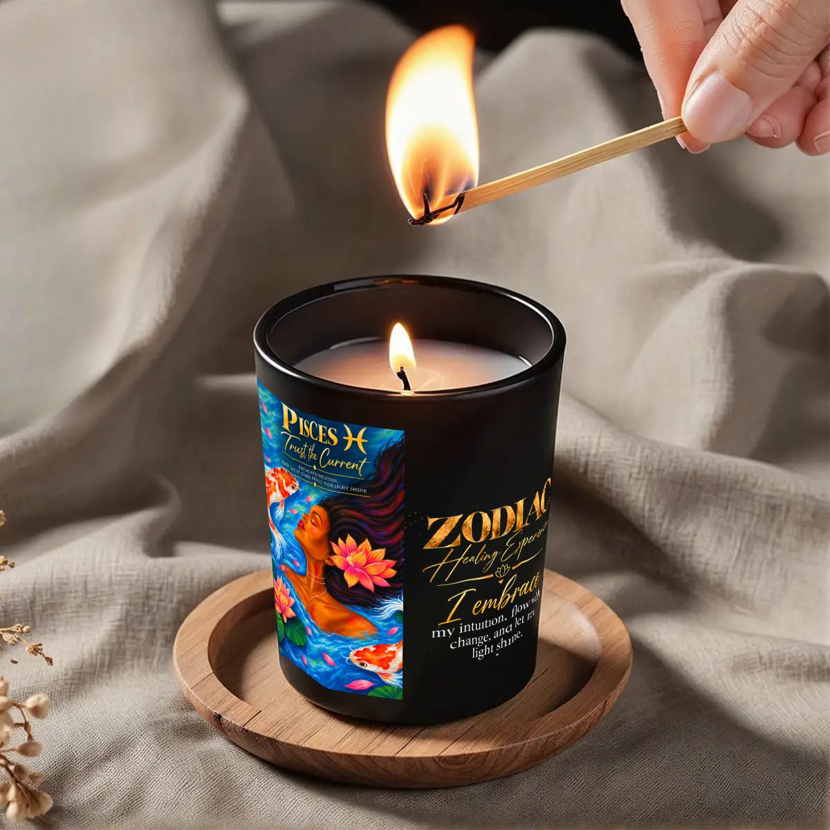 Pisces Zodiac Scented Candle (6oz)