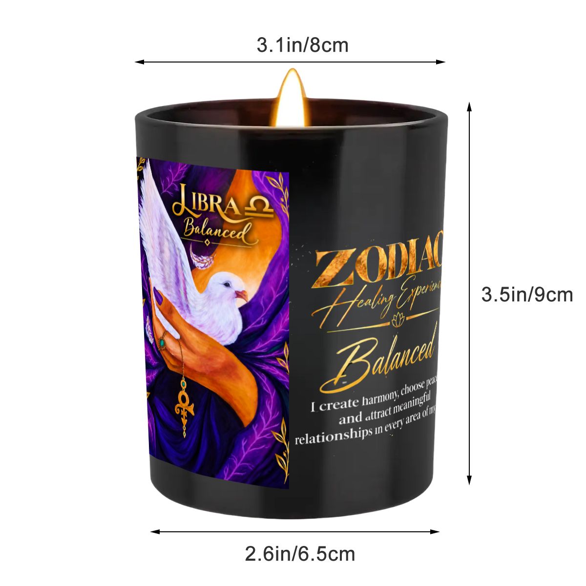 Libra Zodiac Scented Candle (6oz)
