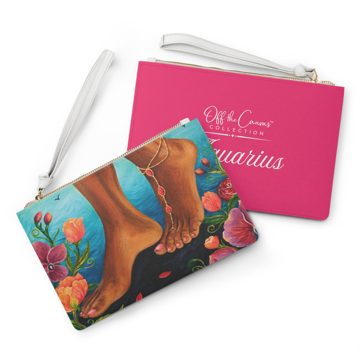 My Steps Are Ordered (Aquarius) Clutch Bag