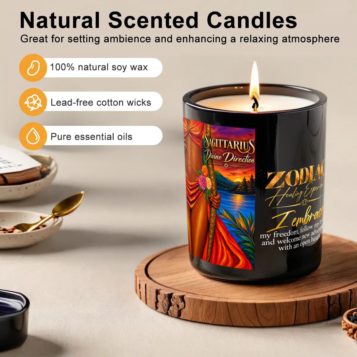 Sagittarius Zodiac Scented Candle (6oz)