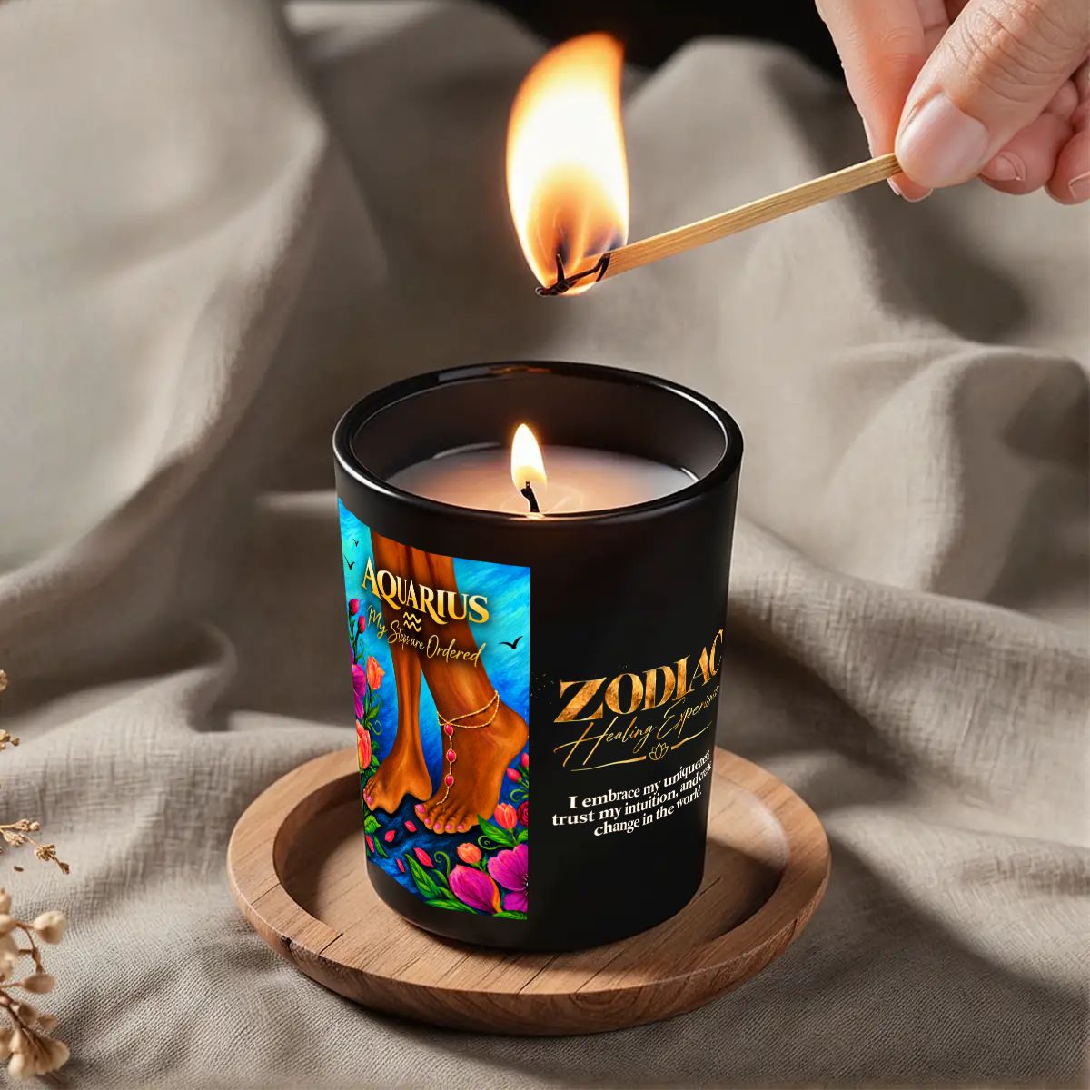 Aquarius Zodiac Scented Candle (6oz)
