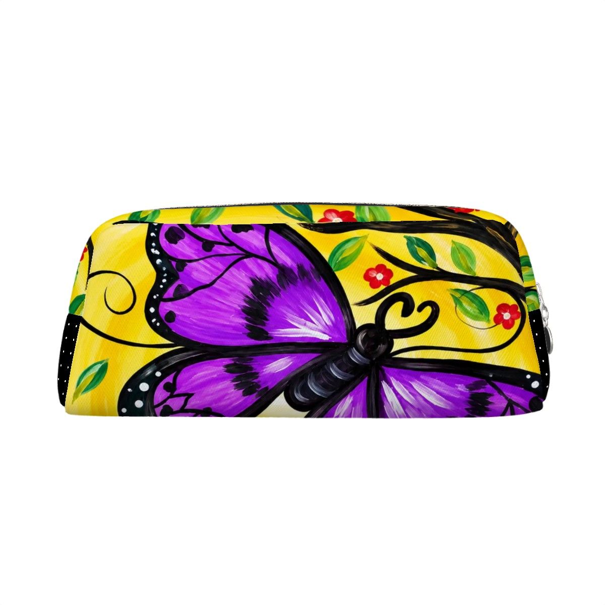 Butterfly Leather Make up Bag