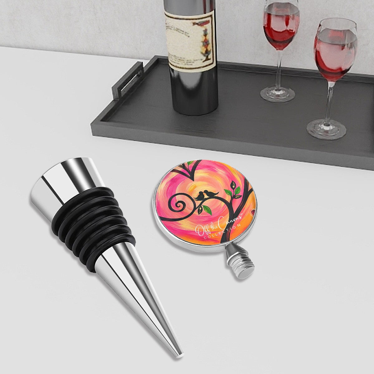 Love Birds Wine Bottle Stopper