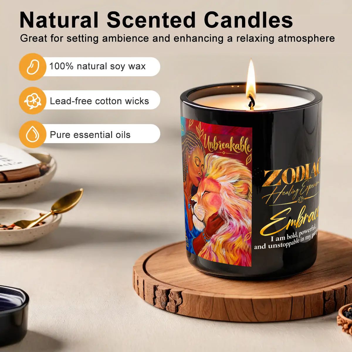 Leo Zodiac Scented Candle (6oz)