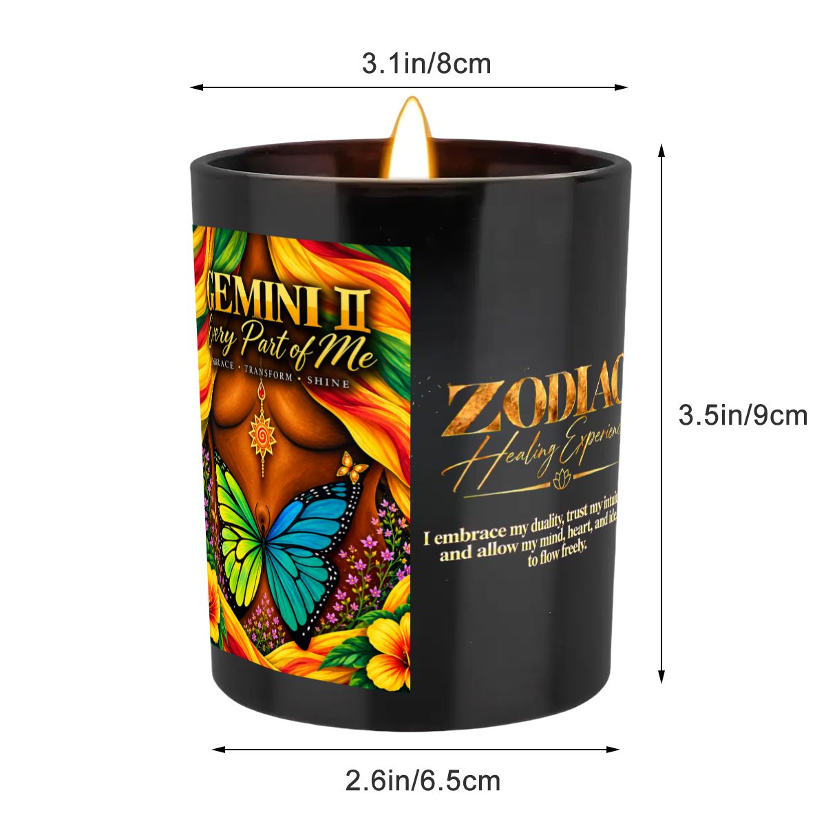 Gemini Zodiac Scented Candle (6oz)