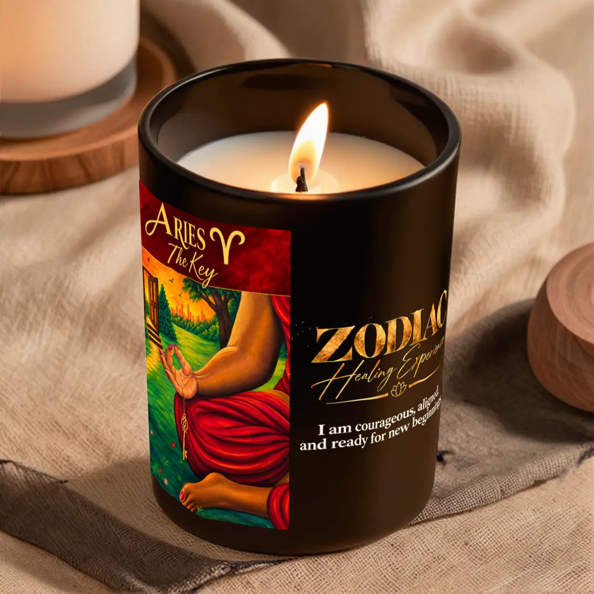 Aries Zodiac Scented Candle (6oz)