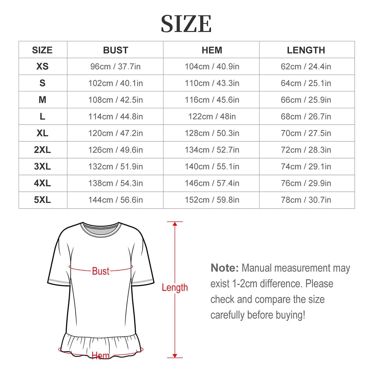 Legacy Wall Women's Ruffle Hem Short Sleeve Tshirt