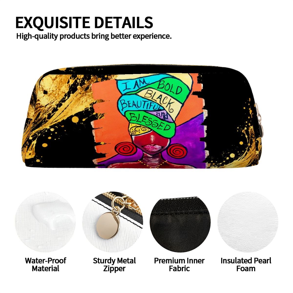 I AM Leather Make up Bag