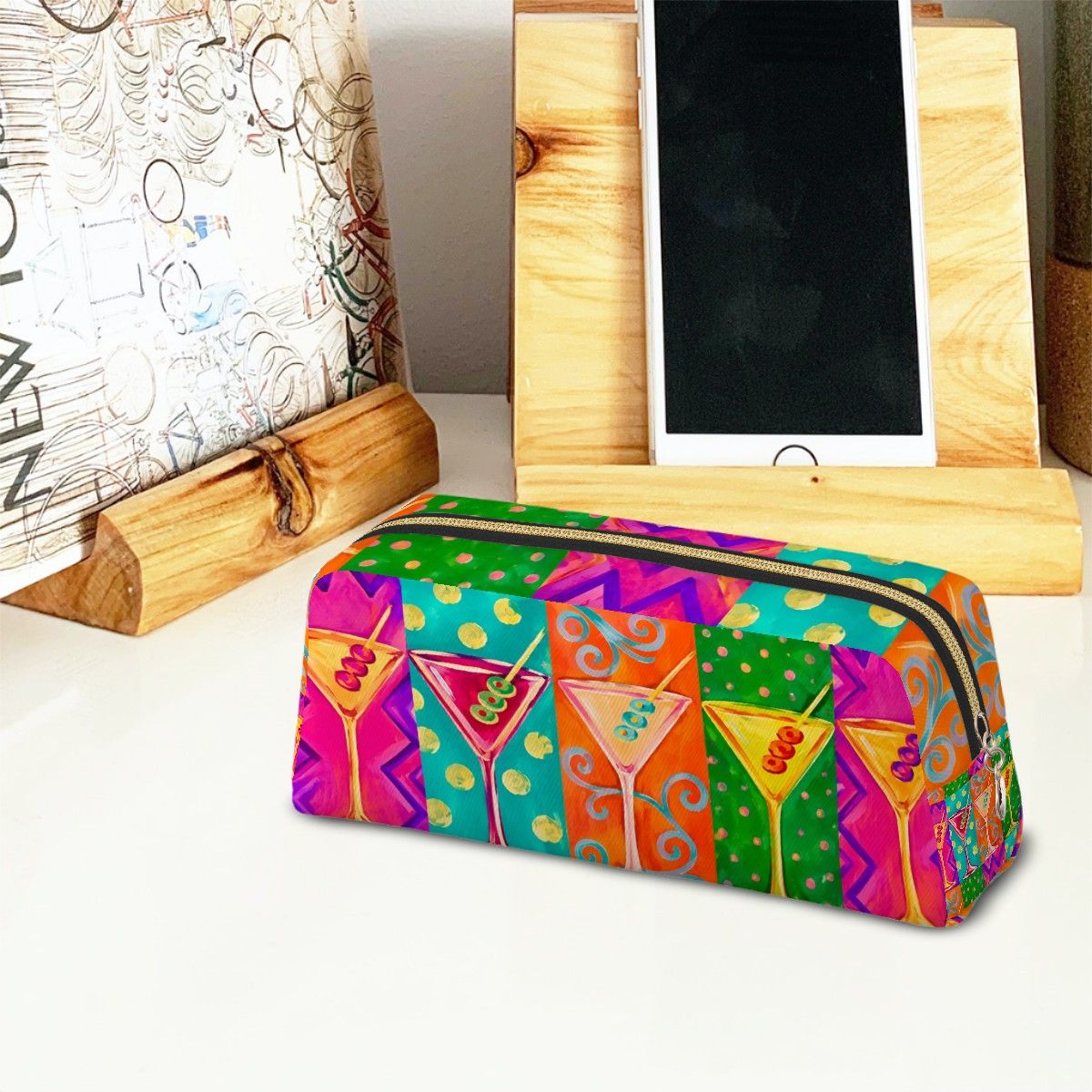 Martini Martini Leather Make up Bag