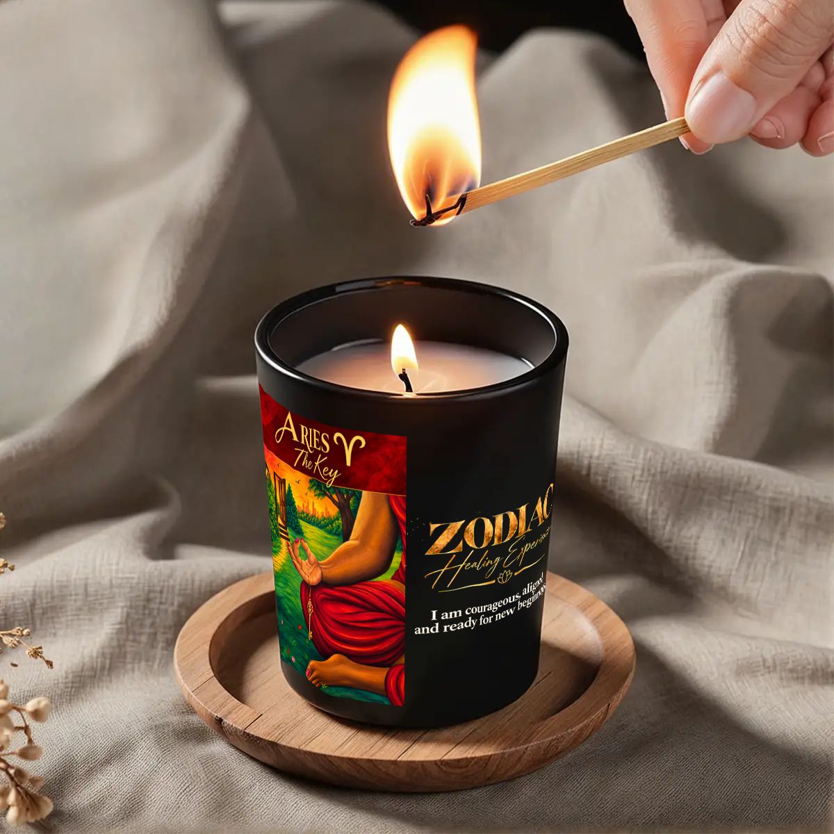 Aries Zodiac Scented Candle (6oz)