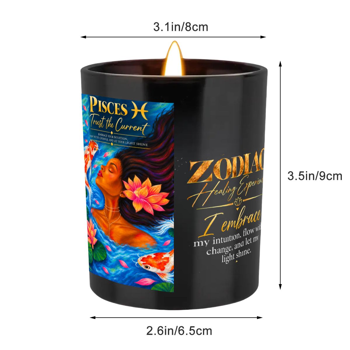 Pisces Zodiac Scented Candle (6oz)