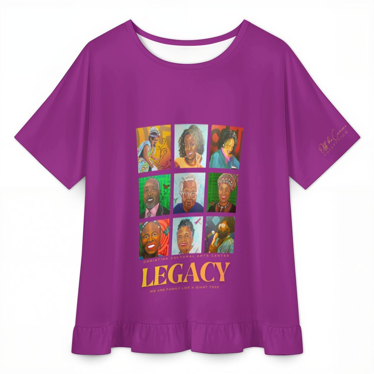 Legacy Wall Women's Ruffle Hem Short Sleeve Tshirt