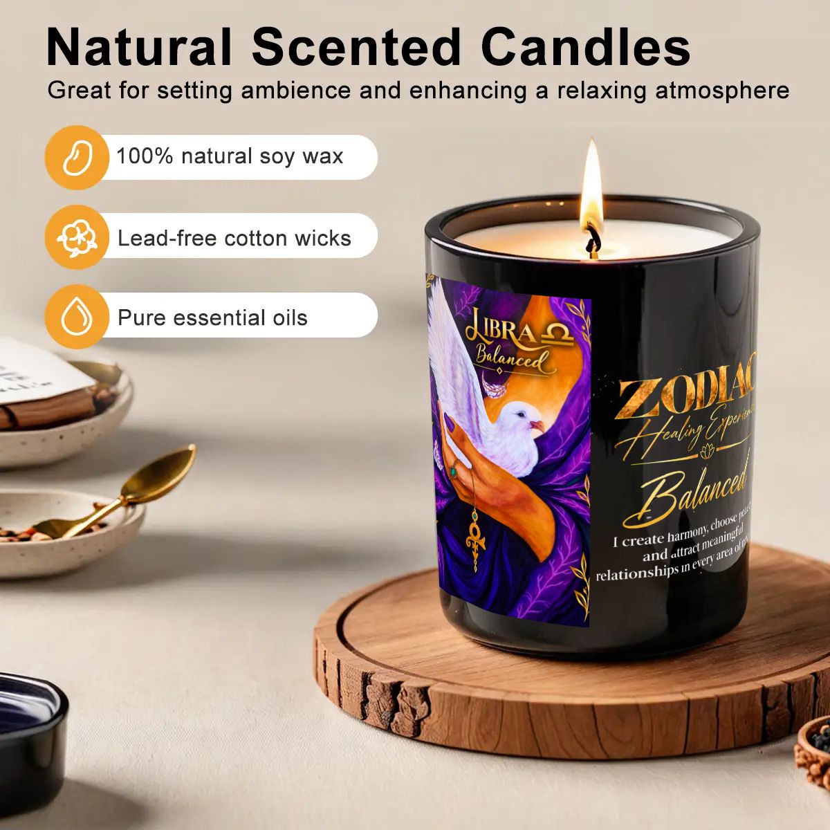 Libra Zodiac Scented Candle (6oz)