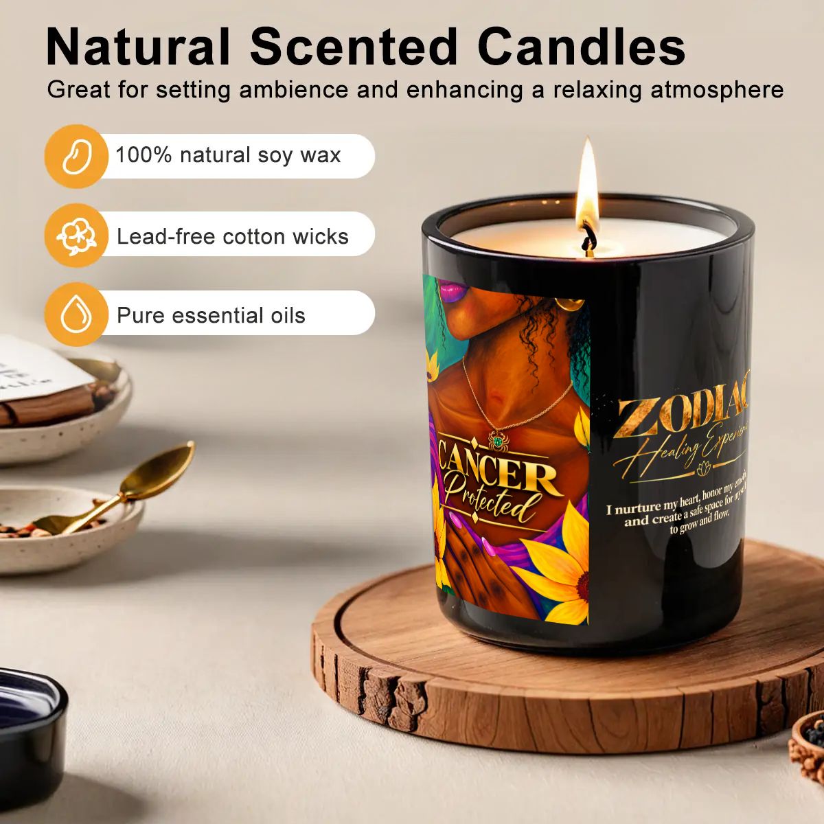Cancer Zodiac Scented Candle (6oz)