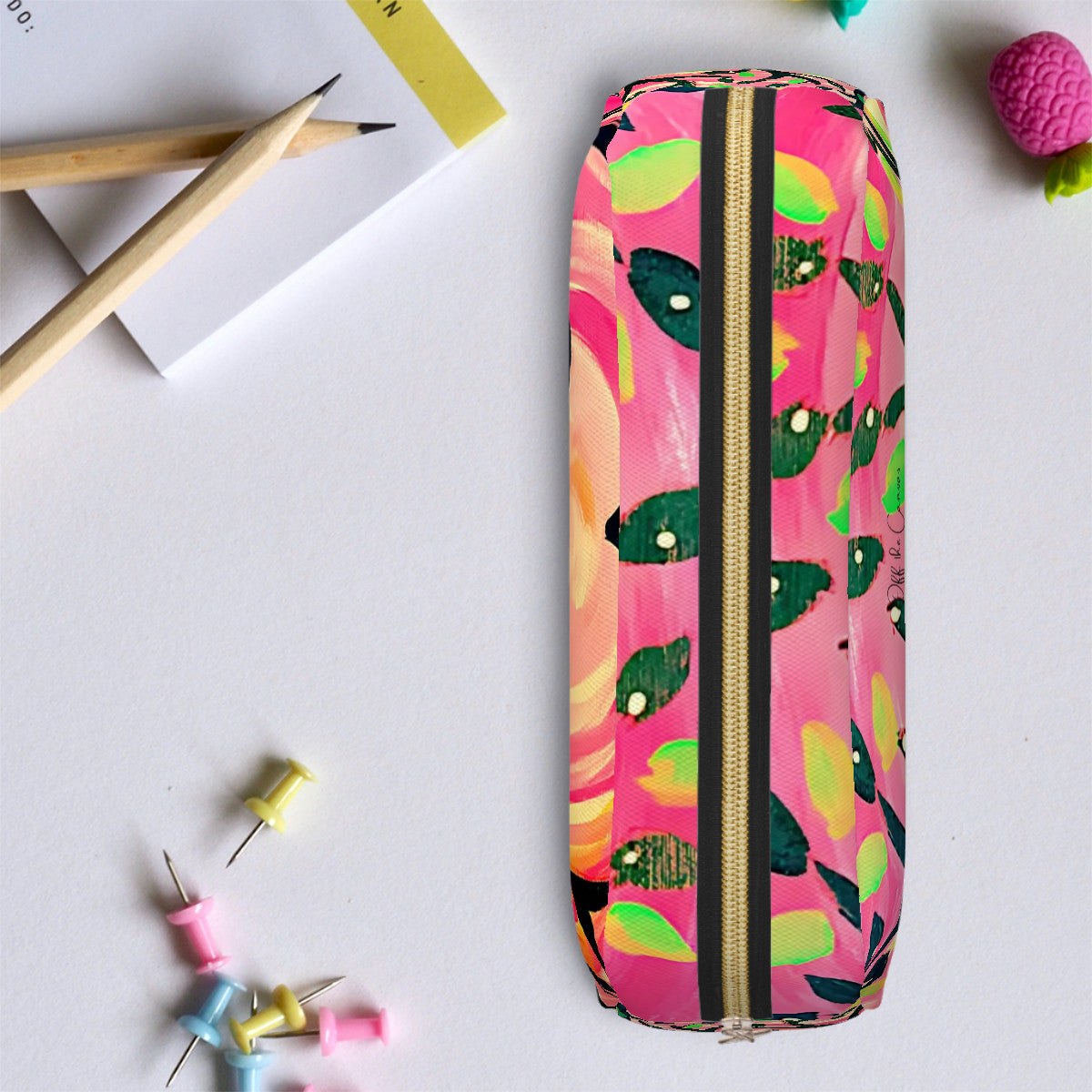 Love Birds Leather Makeup Bag