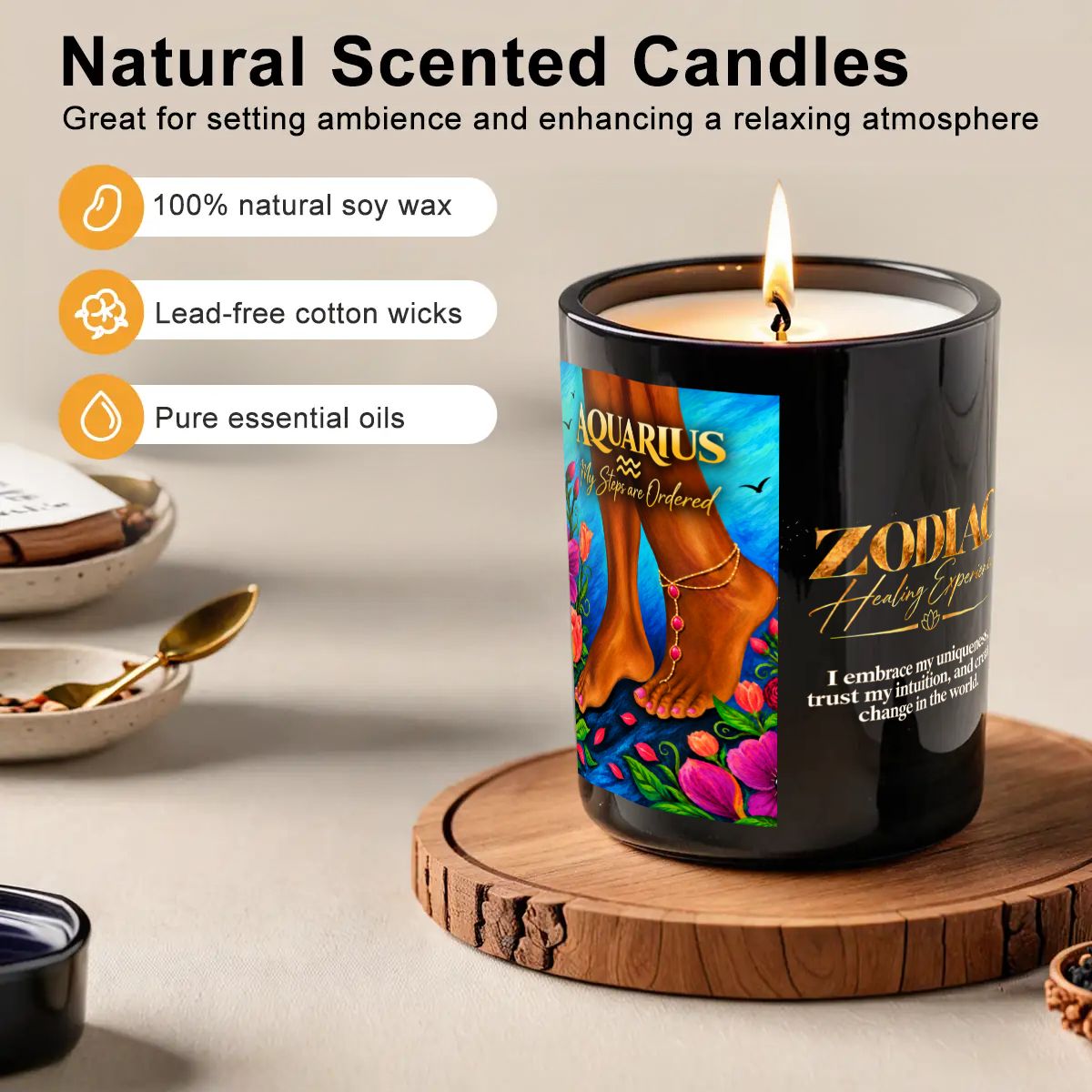 Aquarius Zodiac Scented Candle (6oz)