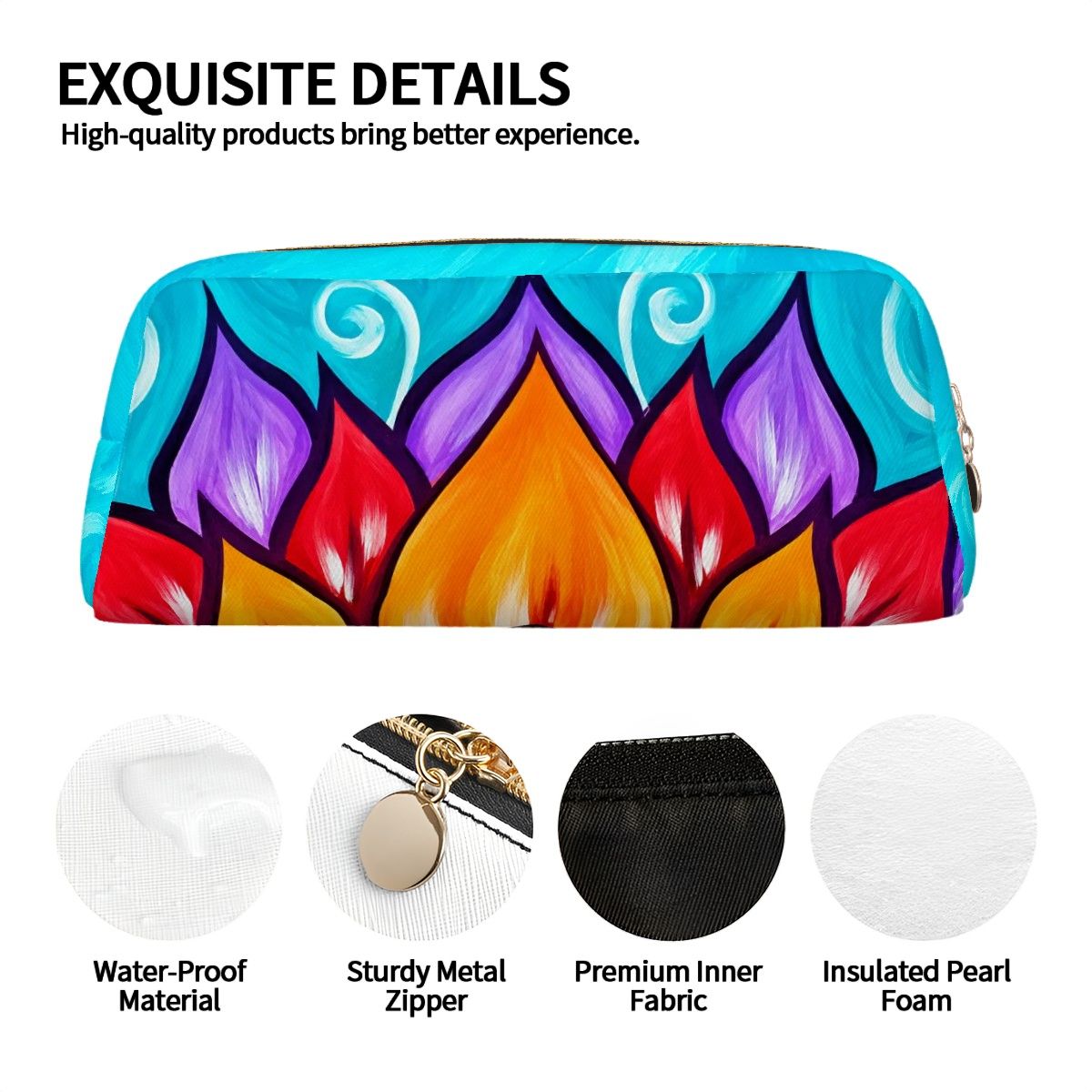 Sunflower Leather Make up Bag